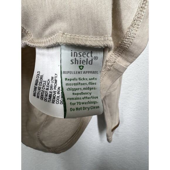 Orvis Insect Shield Baselayer Top Mens Medium Beige Long Sleeves - Picture 5 of 7